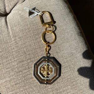 Tory Burch Octagon Spinner Key Fob